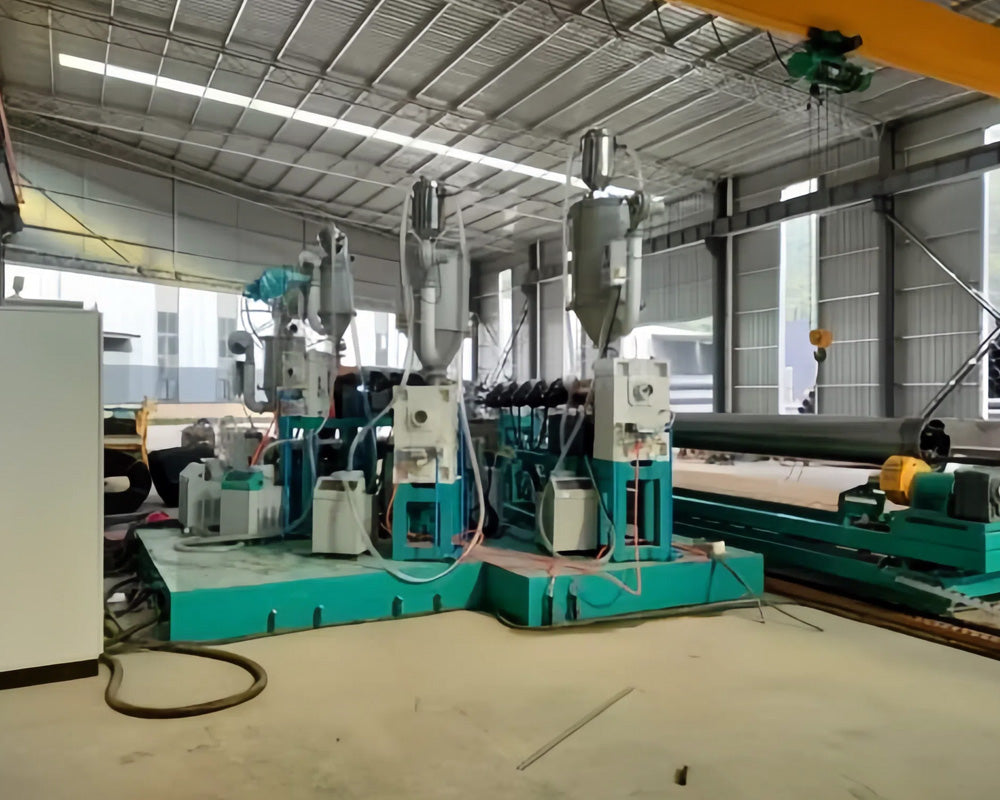 Plastic Steel Strip Hollow Wall Spiral Winding Pipe Extrusion Line