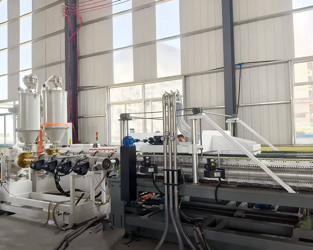 110-315mm Plastic HDPE PE PVC Double Single Wall Corrugated Dwc Pipe Tube Hose Extrusion Production Making Machine