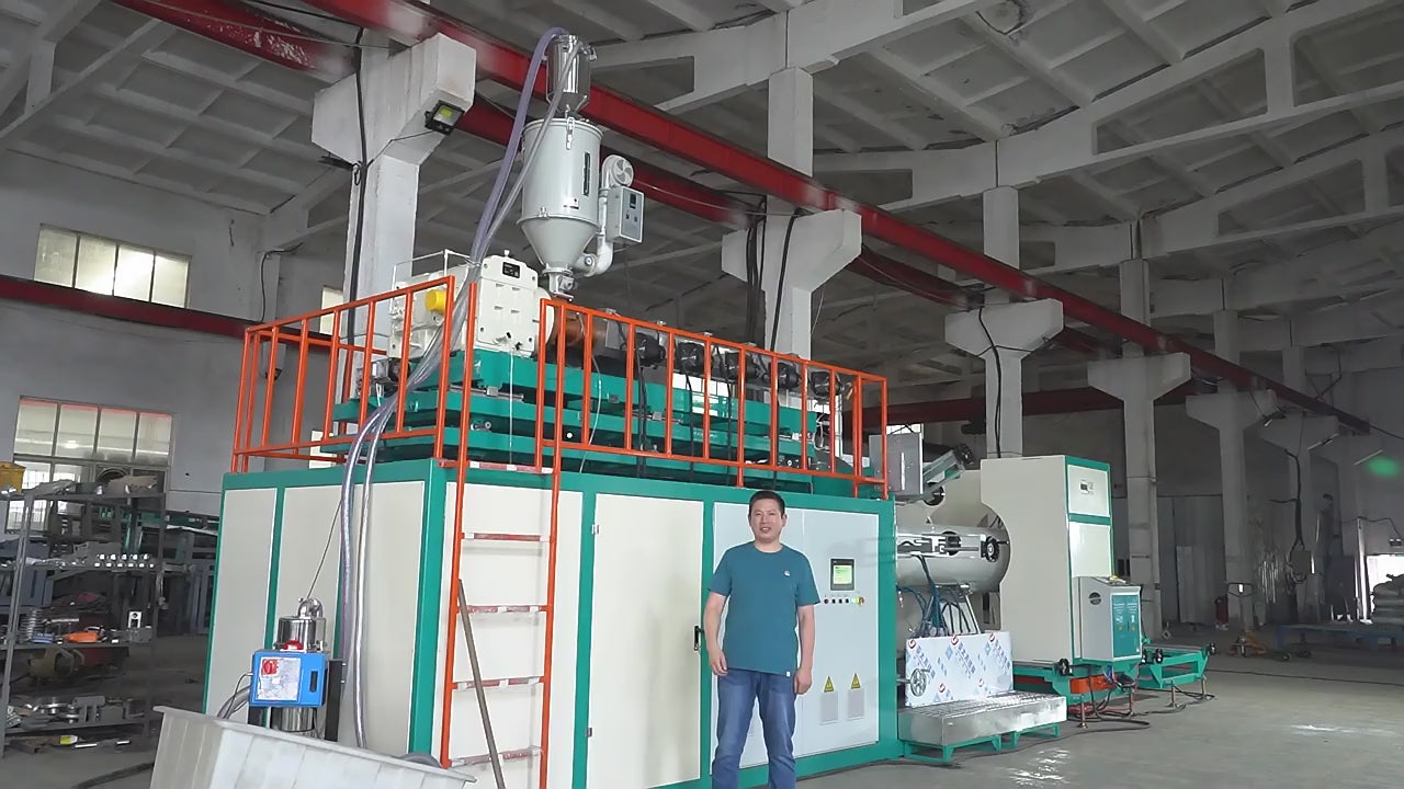 Load video: 200mm to 4000mm HDPE Sprial Winding Solid Wall Pipe Production Line Plastic Extrusion Line